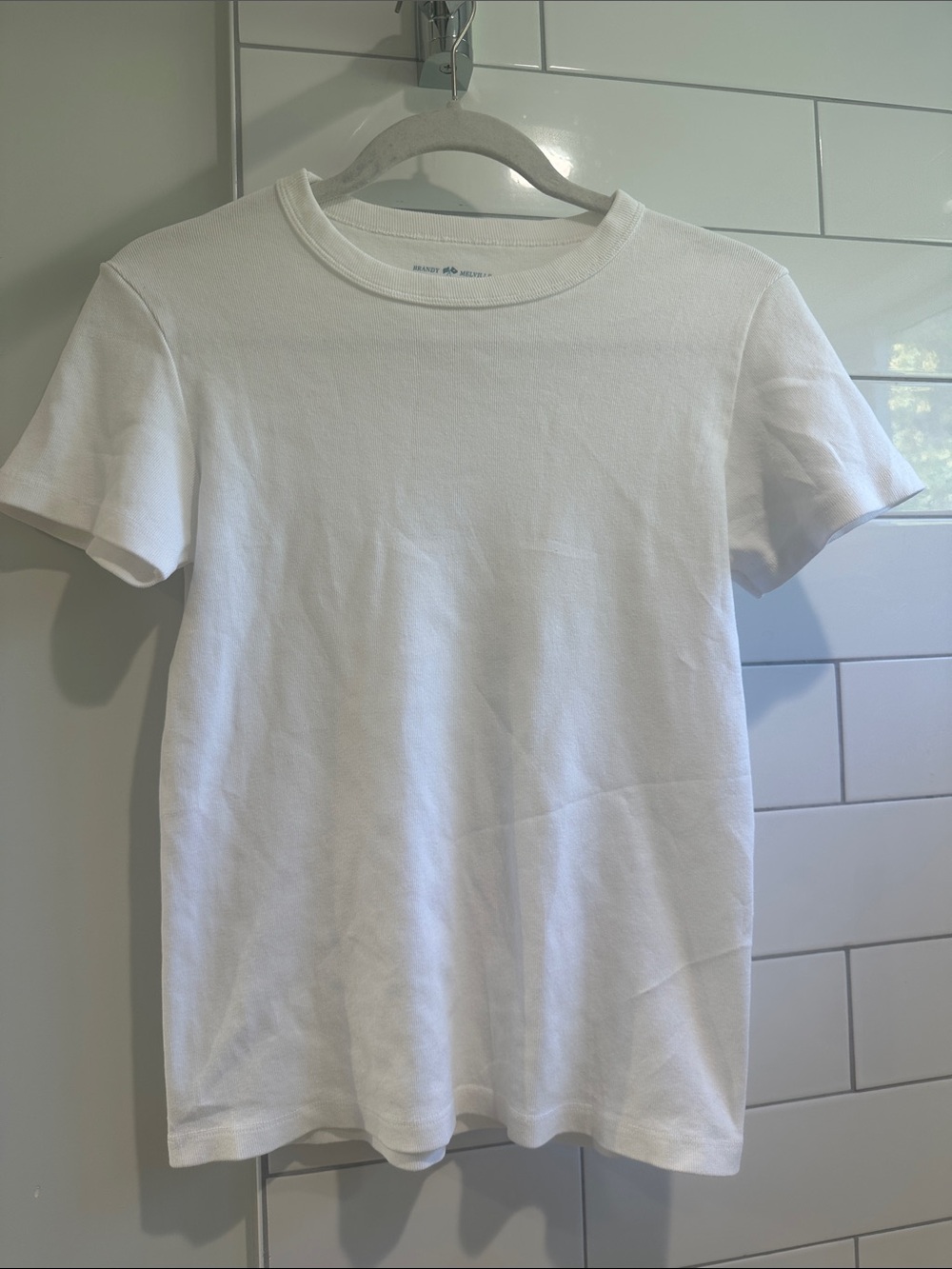 Brandy Melville White Baby Tee S/M